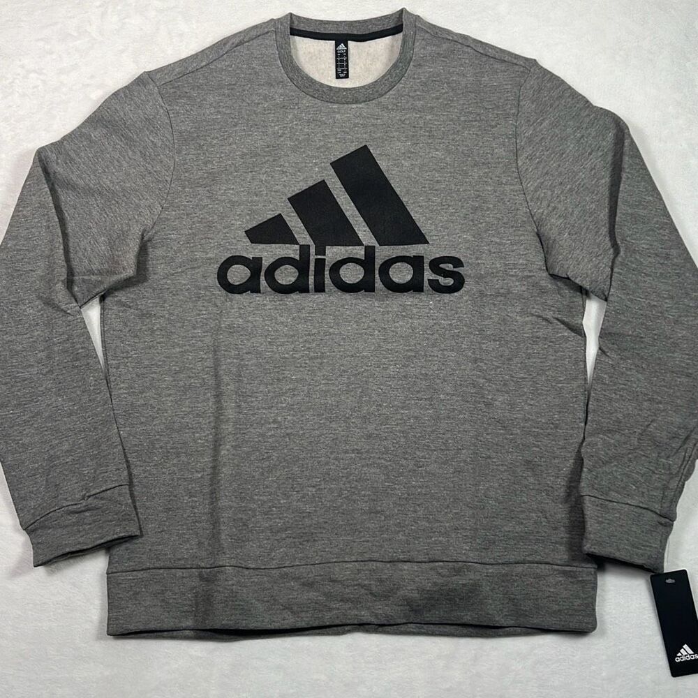 ADIDAS GOLF Tech Fleece casual gray black pullover NWT Men large